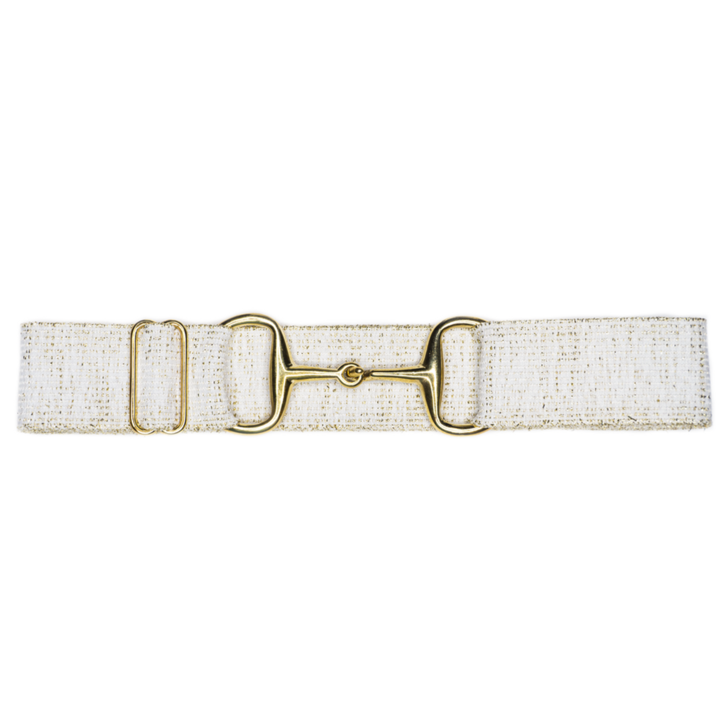 Snaffle Bit Elastic Belt 1.5 Gold Snaffle