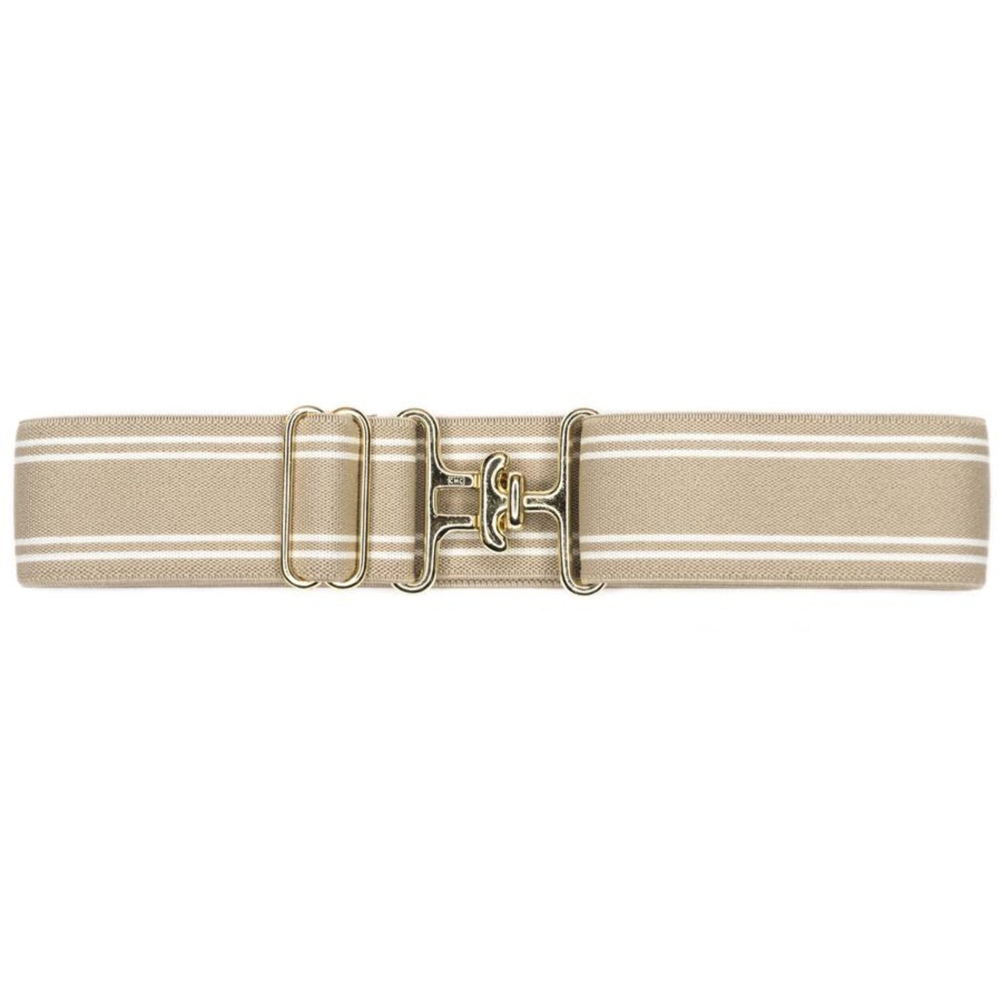 Snaffle Bit Elastic Belt 1.5 Gold Snaffle