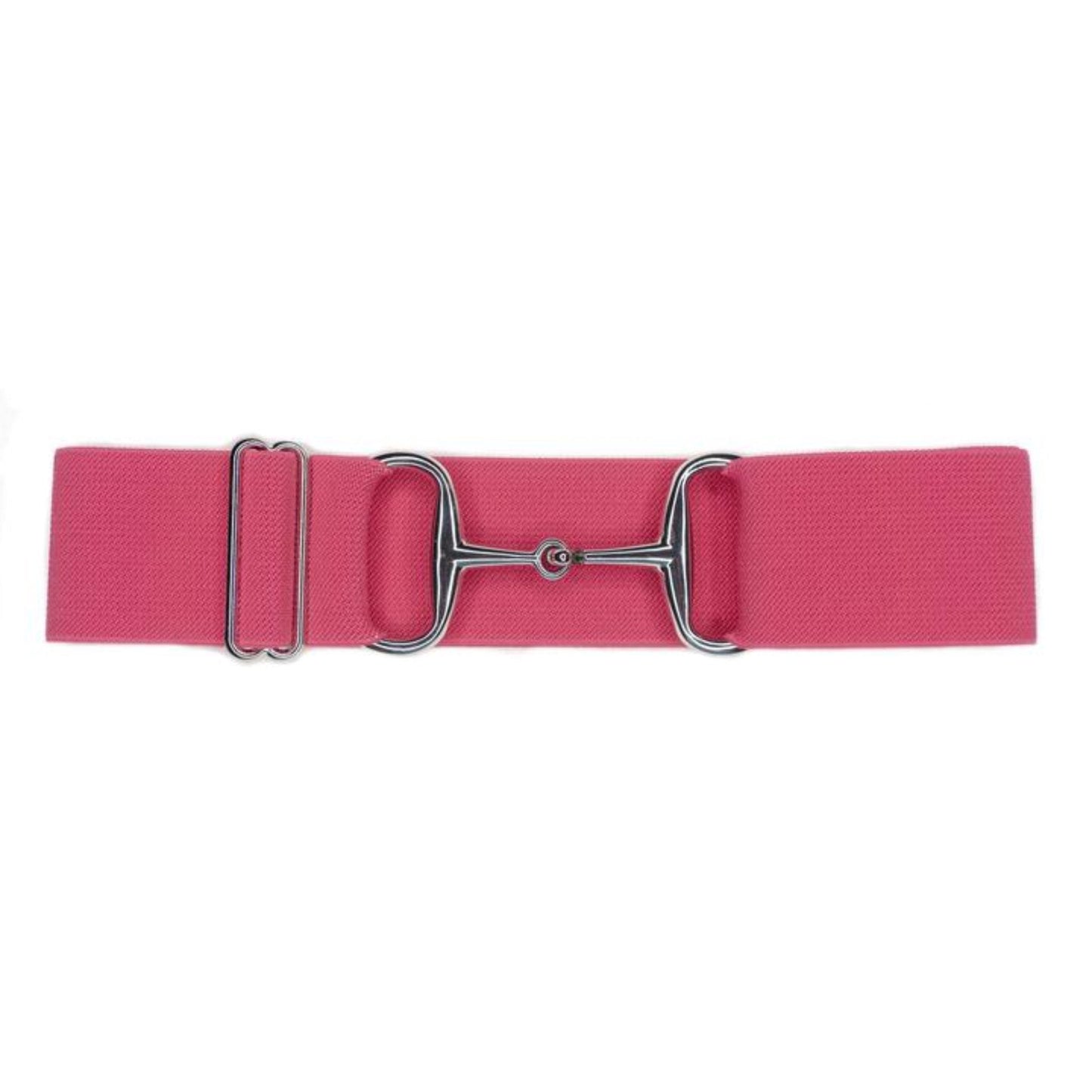 Snaffle Bit Elastic Belt 2" Silver Snaffle