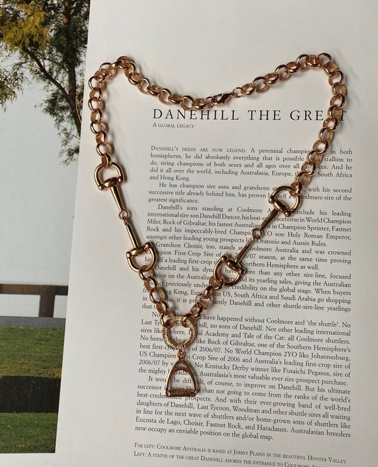 Stirrup & Snaffle Bits with Belcher Chain Rose Gold