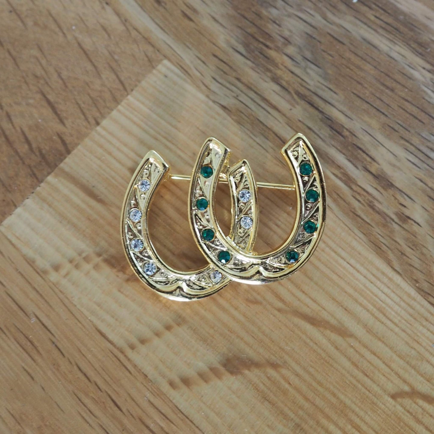 Two Horse Shoes Brooch