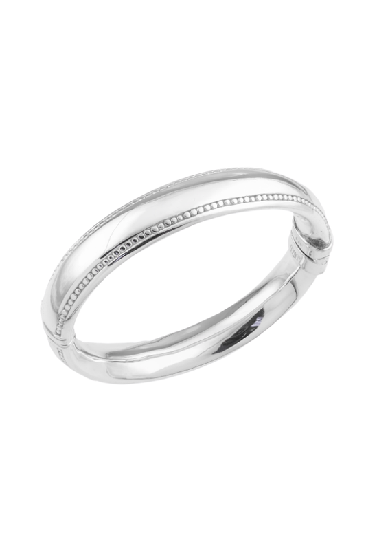 Hitchley & Harrow SS26 Bead Edge Hinged Bangle