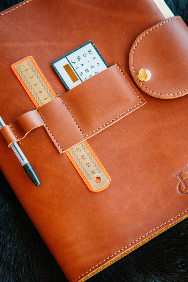 Hitchley & Harrow Log Book Cover - Cognac