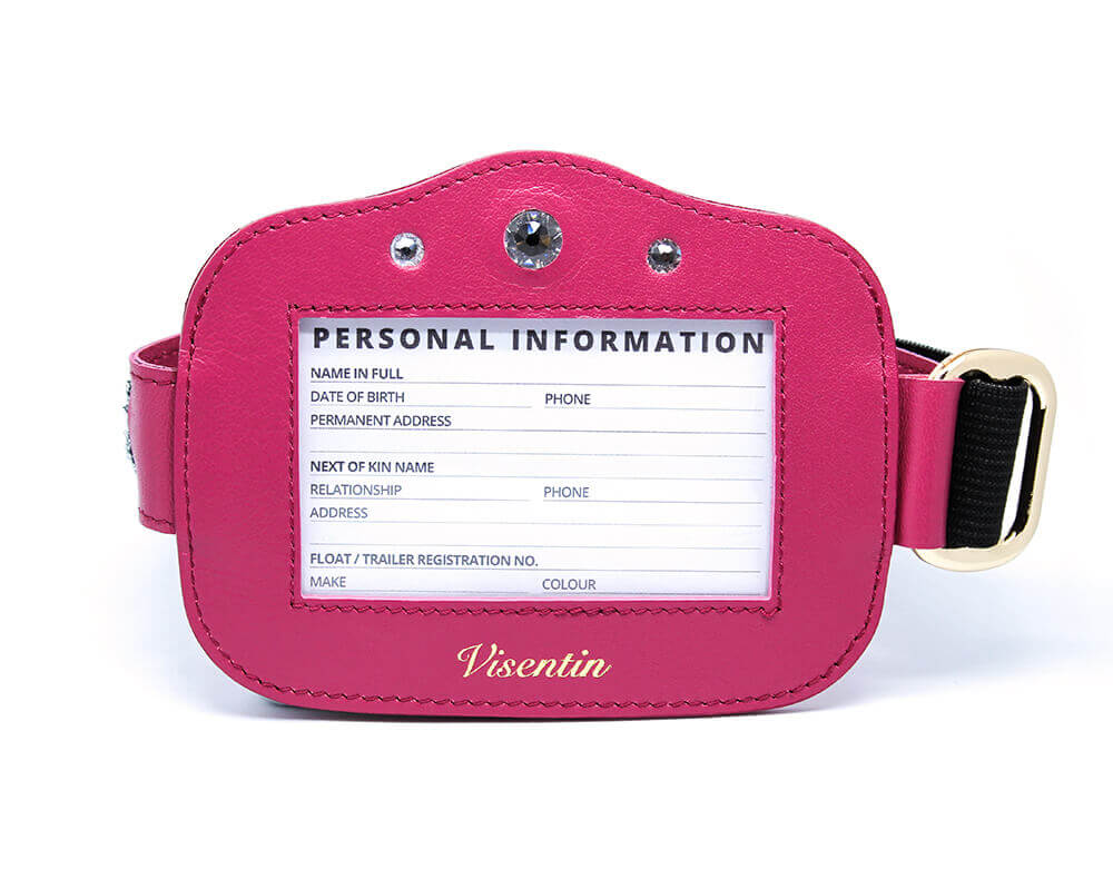 Magnetic Leather Medical Armband with Swarovski Crystals