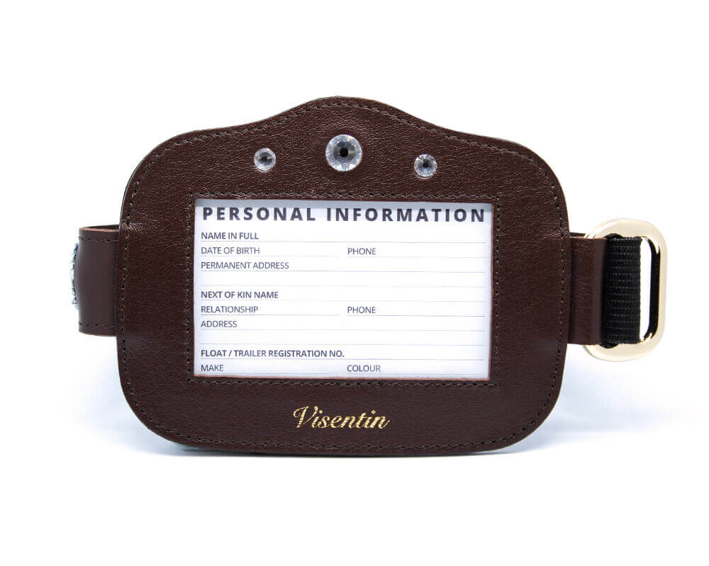 Magnetic Leather Medical Armband with Swarovski Crystals