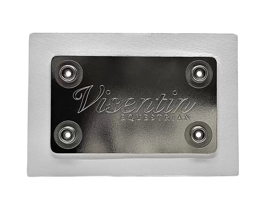 Silver Magnetic Leather Bridle Number Holder