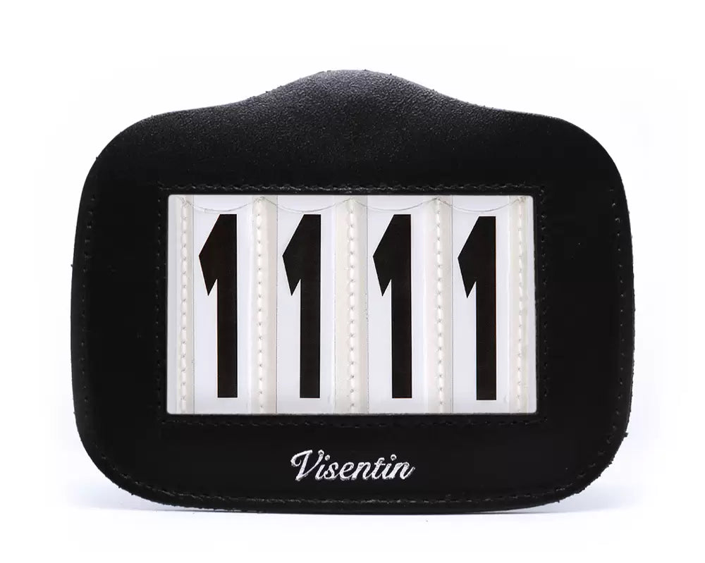 Silver Magnetic Leather Bridle Number Holder