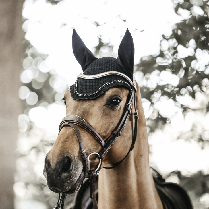 Kentucky Horsewear Ear Bonnet Wellington Stone & Pearl