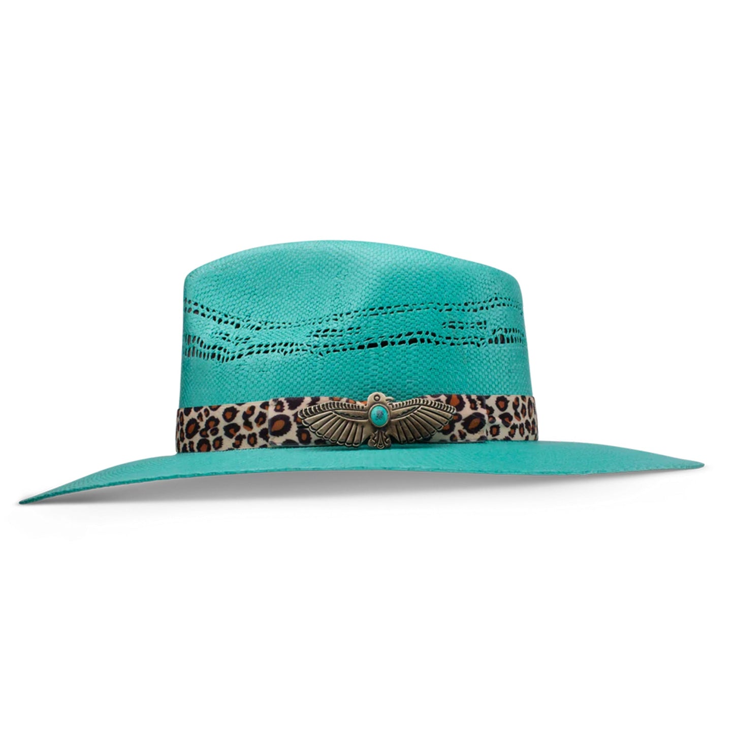 Charlie 1 Horse Straw Right Meow Turquoise