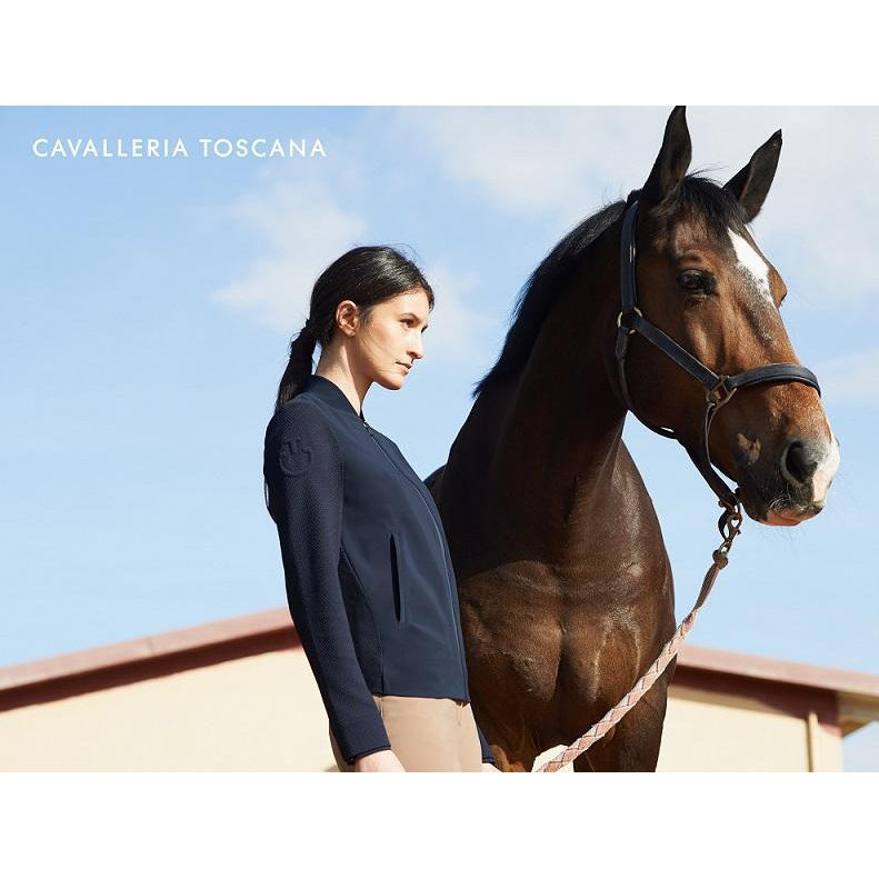 Cavalleria Toscana Embossed Jersey Jacket - Contrast Stripe -  Cavalleria Toscana