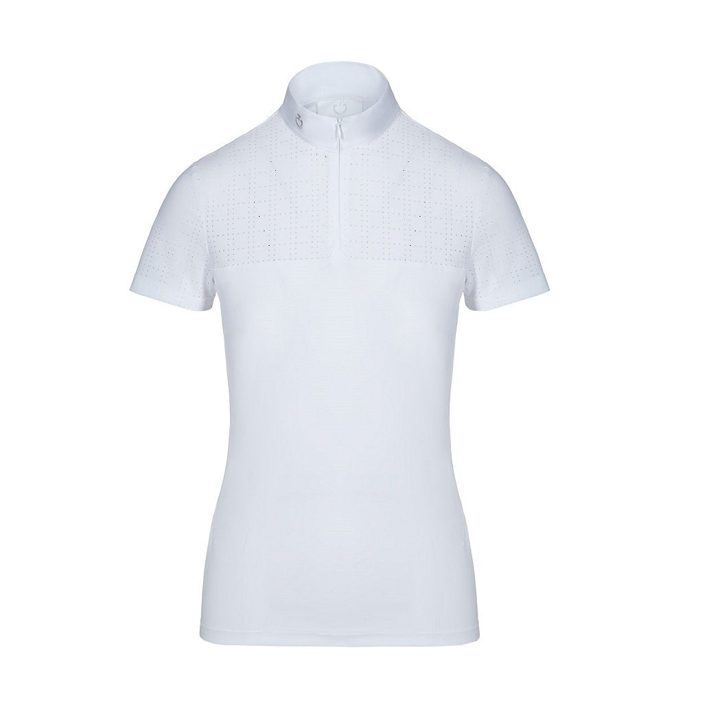 Cavalleria Toscana Square Perforated Zip Polo -  Cavalleria Toscana