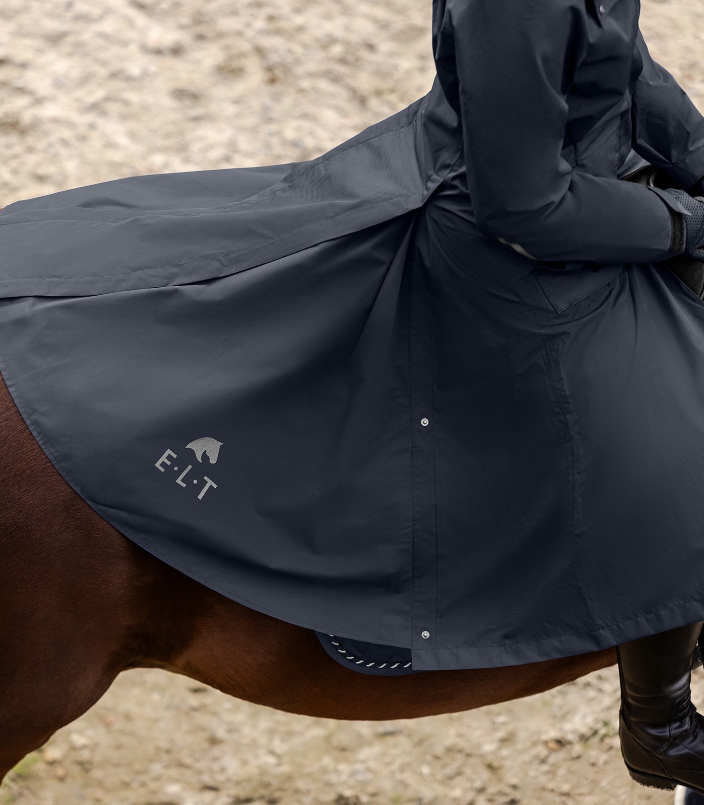 ELT Fehmarn Long Riding Raincoat Night Blue