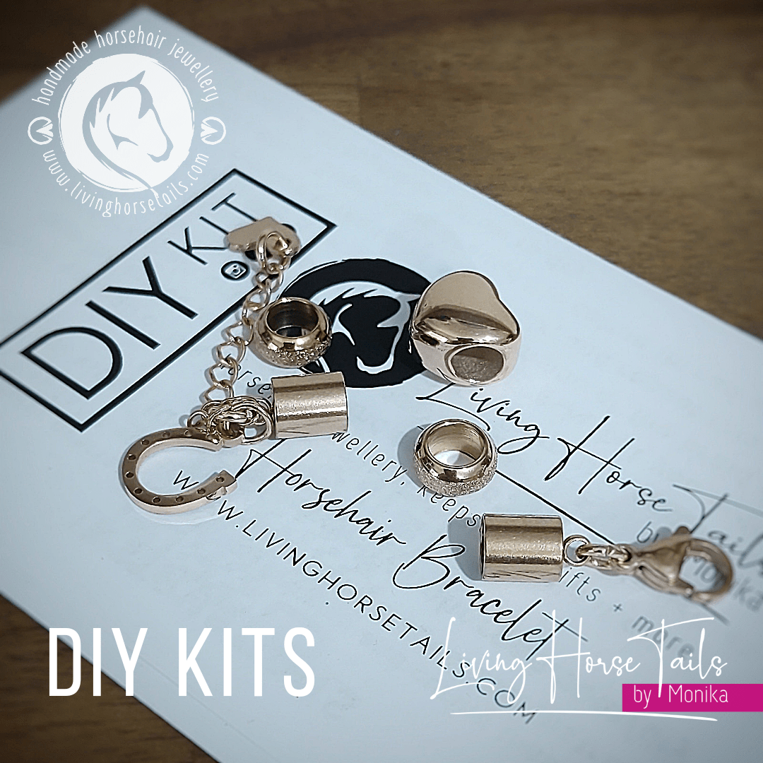 DIY Kit for Horsehair Keyring / Bag Clip, Living Horse Tails Jewellery by  Monika