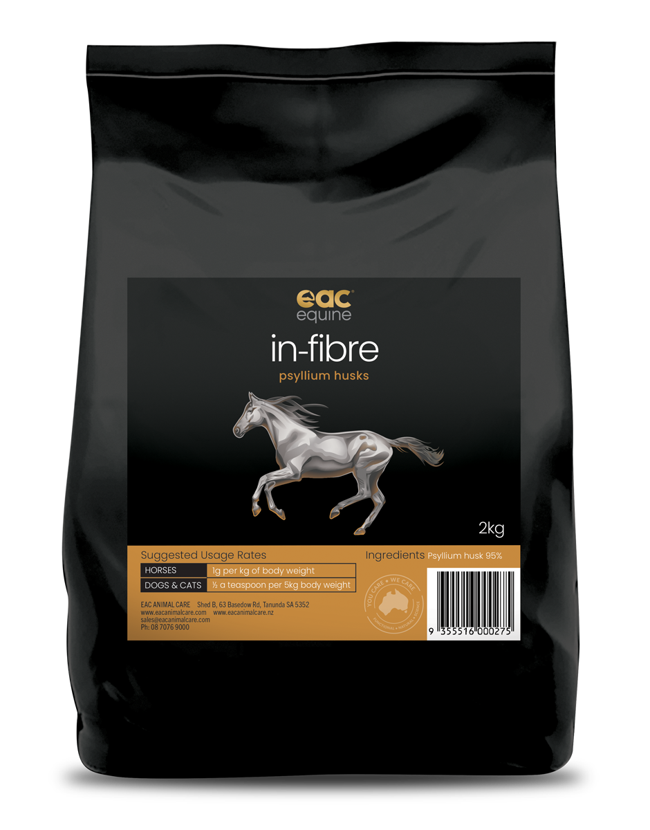 EAC Animal Care's in-fibre: Psyllium Husk for Horses, Dogs & Cats - an Essential Animal Health Care Product