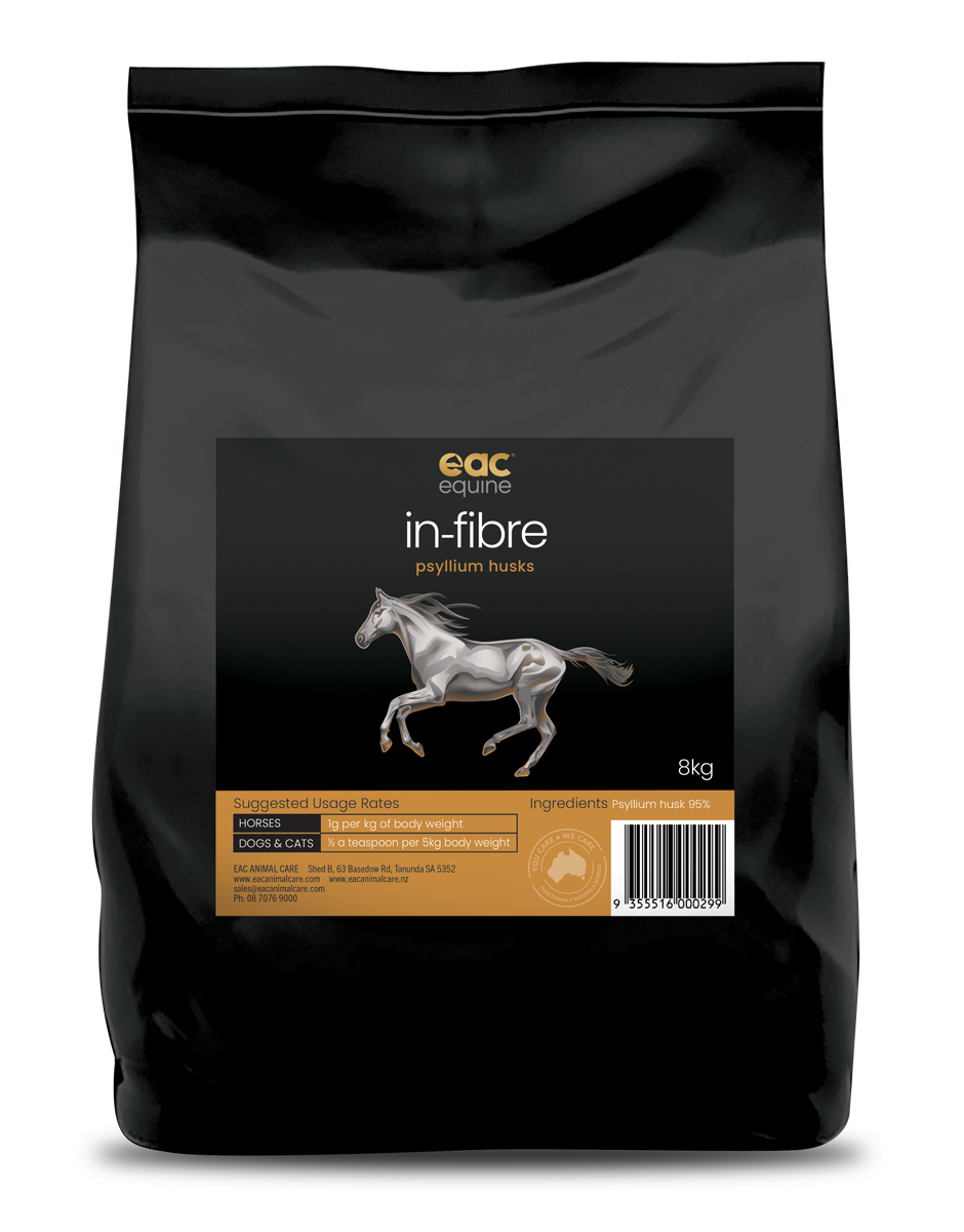 EAC Animal Care's in-fibre: Psyllium Husk for Horses, Dogs & Cats - an Essential Animal Health Care Product