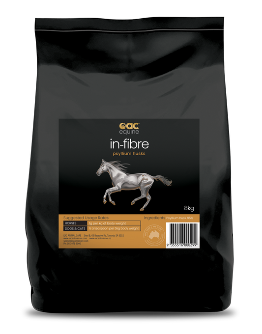 EAC Animal Care's in-fibre: Psyllium Husk for Horses, Dogs & Cats - an Essential Animal Health Care Product