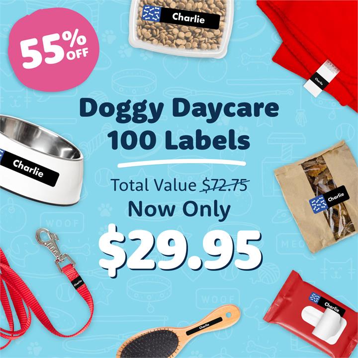 Doggy Daycare Name Labels Kit-Bright Star Buddies Dog Tags & Bandanas-The Equestrian