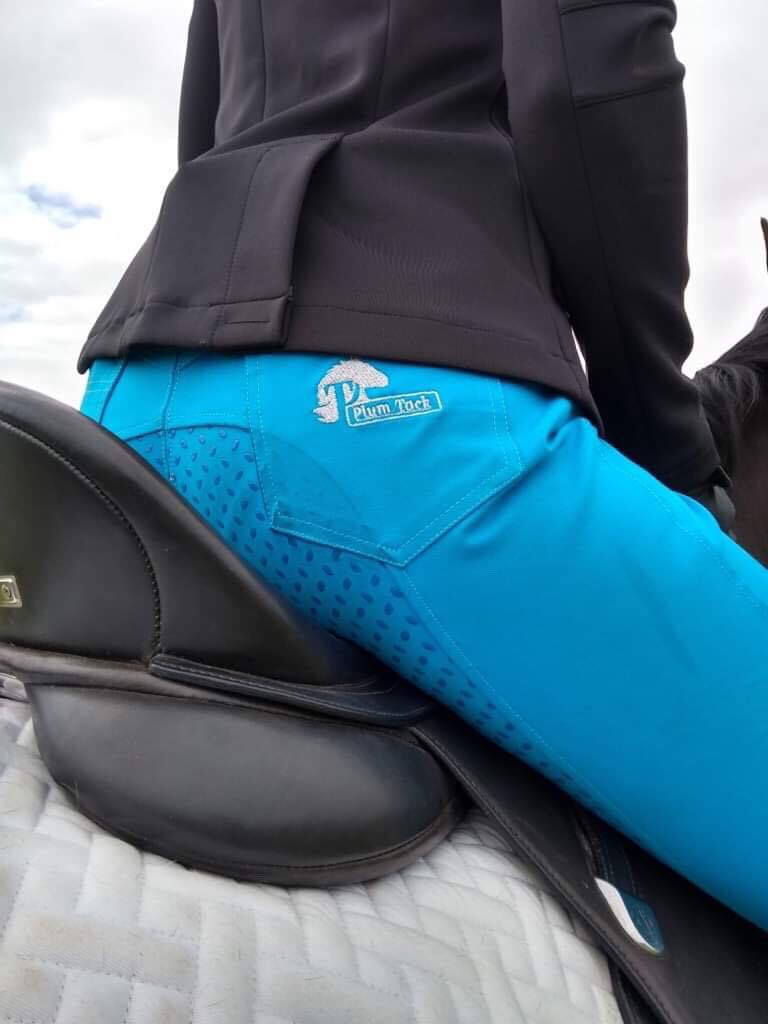 Micro Woven Cotton Blend Jodhpurs in Turquoise - Final runout, Last sizes-Plum Tack-The Equestrian