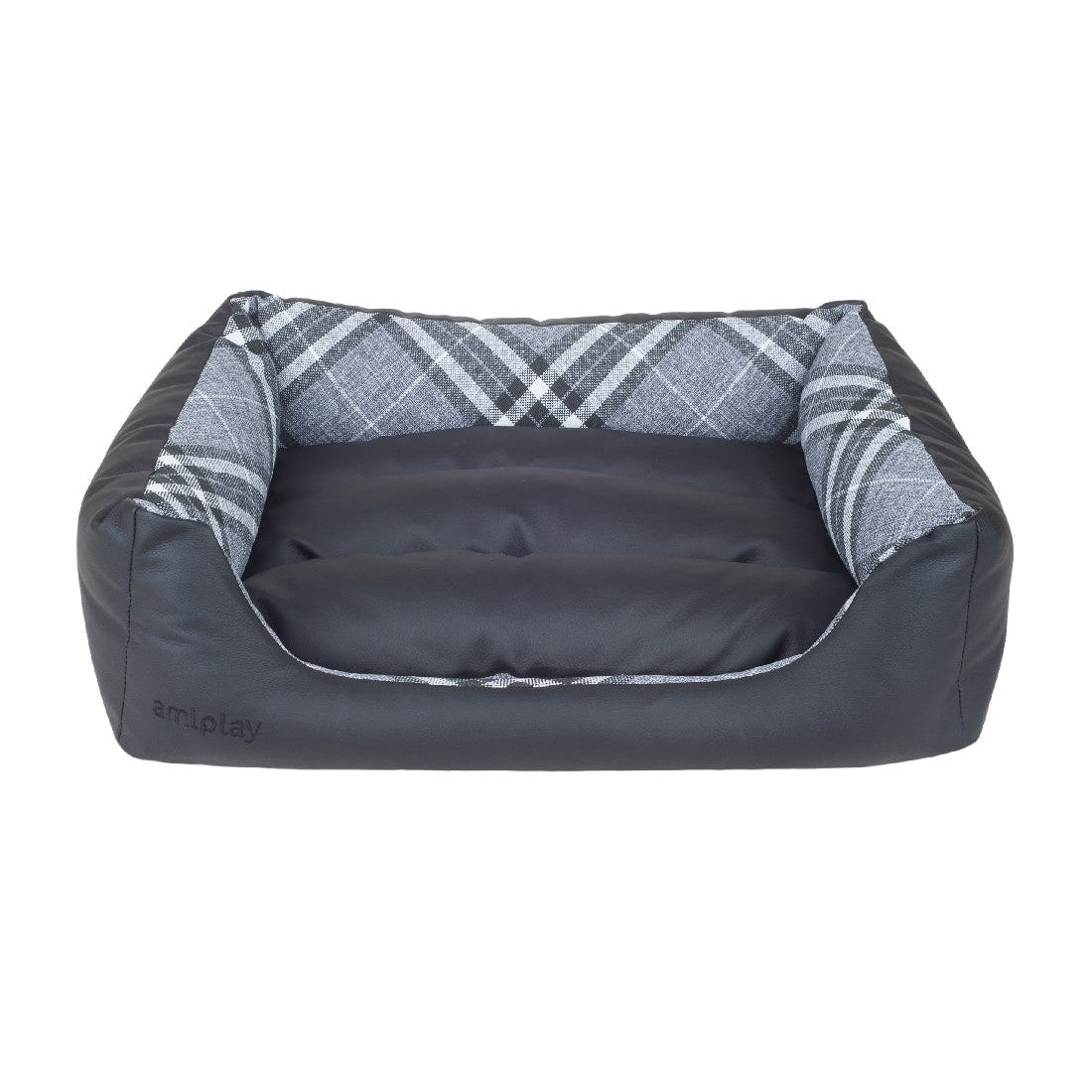 Amiplay Kent Zip & Clean Sofa Dog Bed Black-Ascot Saddlery-The Equestrian