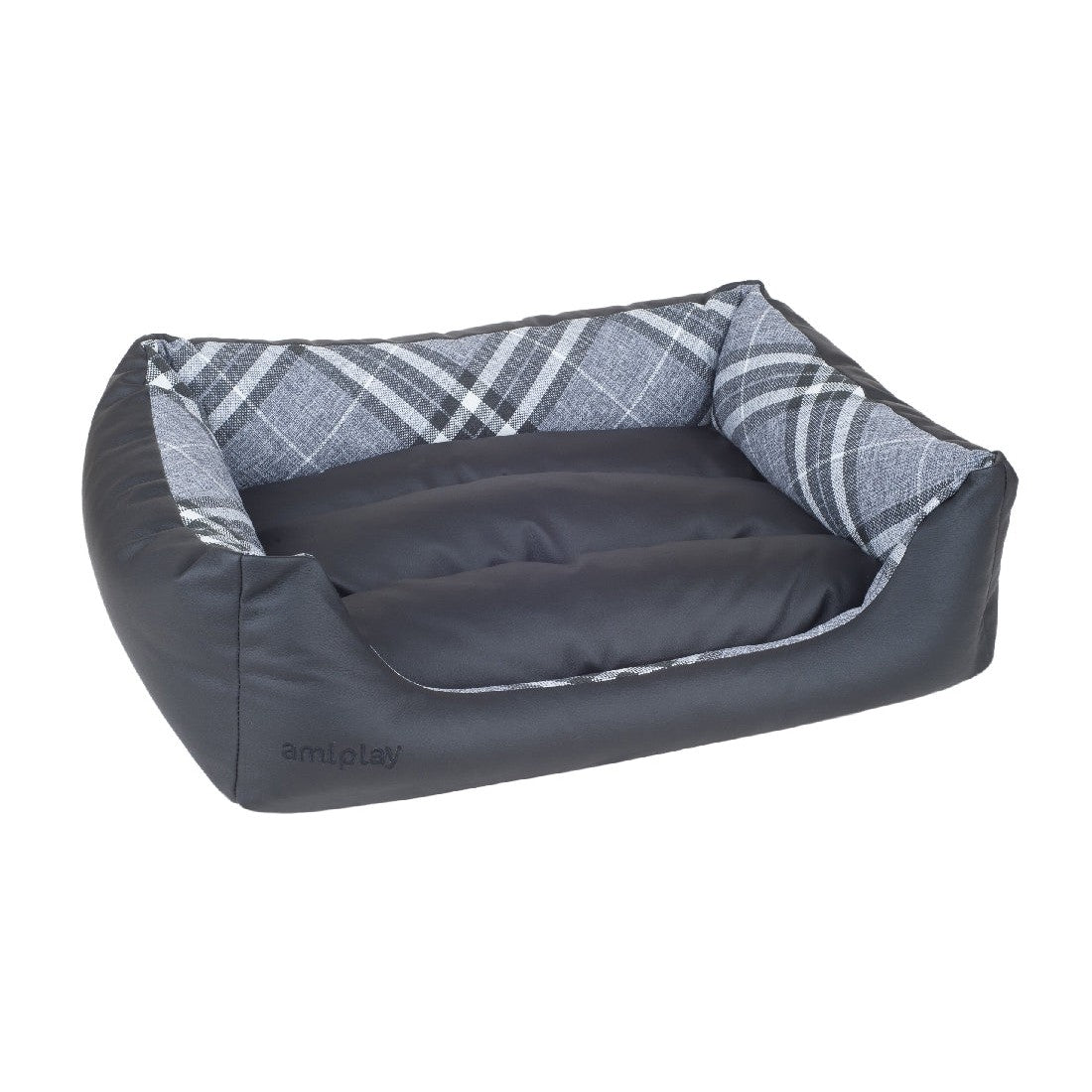 Amiplay Kent Zip & Clean Sofa Dog Bed Black-Ascot Saddlery-The Equestrian