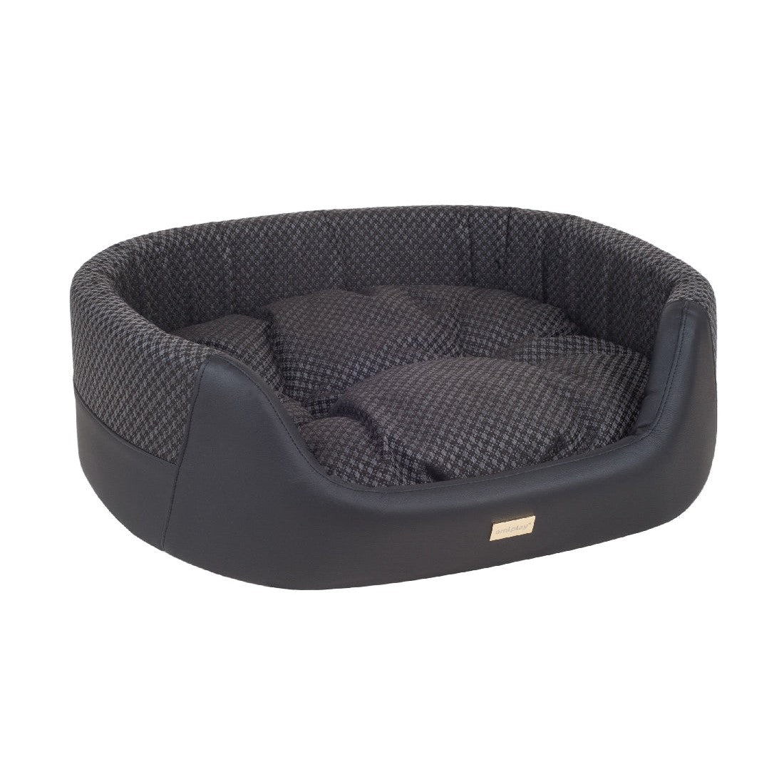 Zz Amiplay Morgan Ellipse Dog Bed Black-Ascot Saddlery-The Equestrian