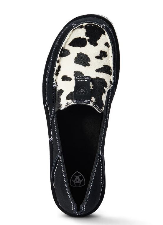 Shoes Ariat Cruiser Black Suede With Black & White Hair On Ladies-Ascot Saddlery-The Equestrian