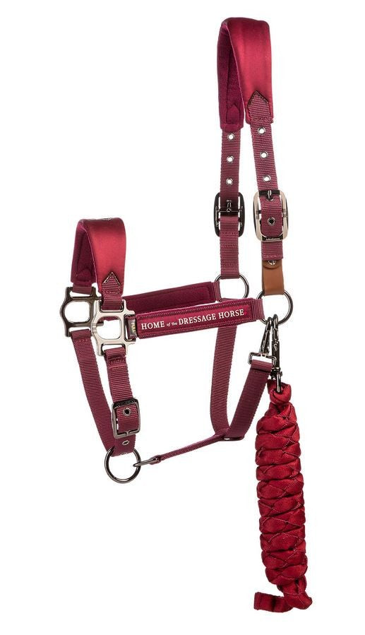 Headstall Set Aubenhausen Classics Burgundy Full-Ascot Saddlery-The Equestrian