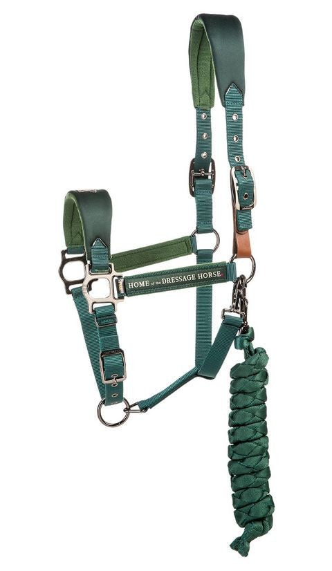 Headstall Set Aubenhausen Classics Dark Green Full-Ascot Saddlery-The Equestrian