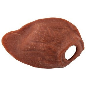 Blackdog branded brown dog treat resembling a pig's ear.