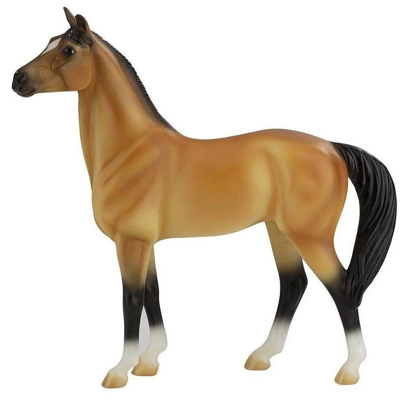 Breyer Horse Toy model with realistic bay coat and black mane.