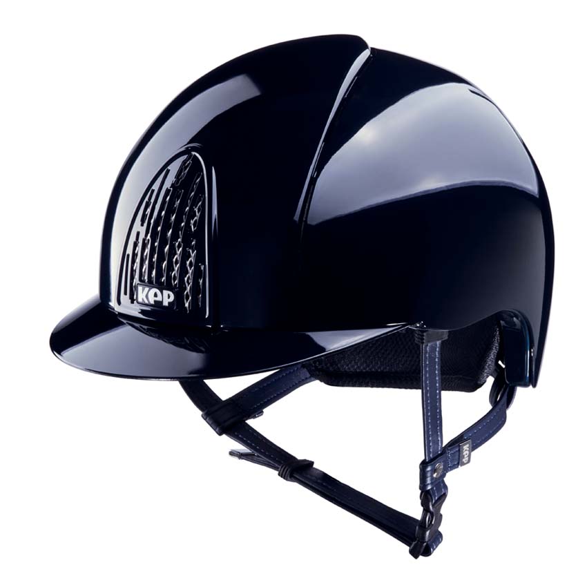 KEP brand black equestrian riding helmet with front ventilation grid.