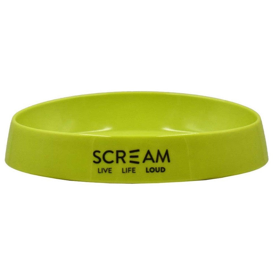 Cat Bowl Oval Face Scream Loud Green-Ascot Saddlery-The Equestrian