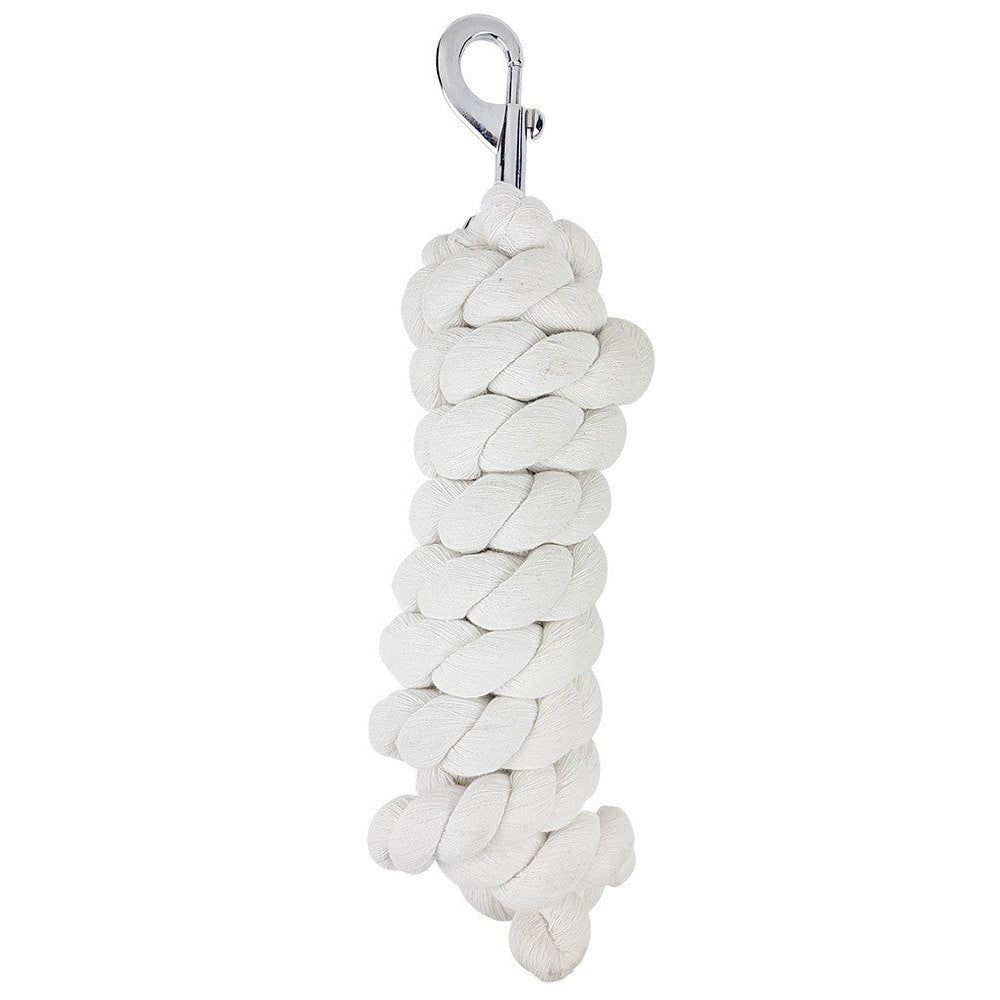 Lead Rope Cotton 1.9mt White-Ascot Saddlery-The Equestrian