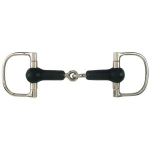 Dee Bit Rubber Jointed Mouth Stainless Steel-Ascot Saddlery-The Equestrian