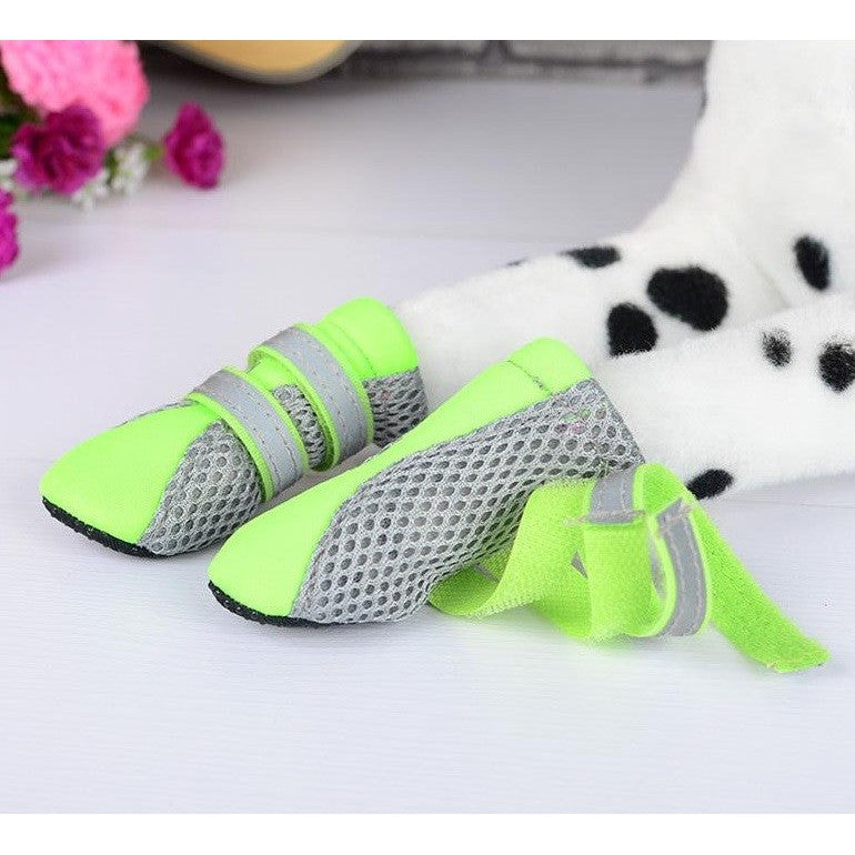 Dog Boots Zees Mesh Set Of 4 Green Large-Ascot Saddlery-The Equestrian