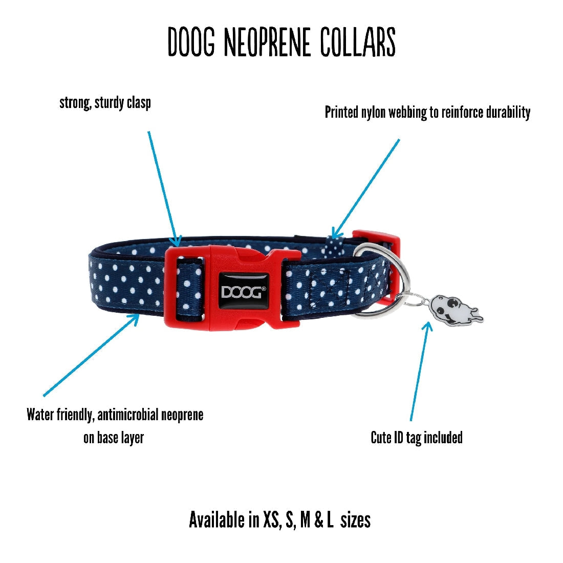 Doog Dog Collar Benji-Ascot Saddlery-The Equestrian