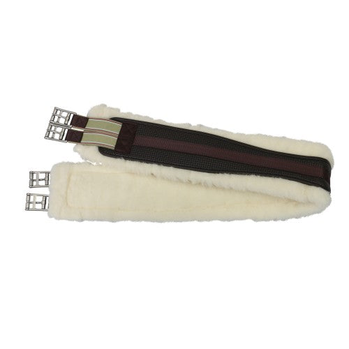 Girth Jumping Wool Lined & Elastic Equiprene Brown-Ascot Saddlery-The Equestrian