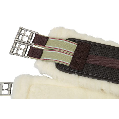 Girth Jumping Wool Lined & Elastic Equiprene Brown-Ascot Saddlery-The Equestrian