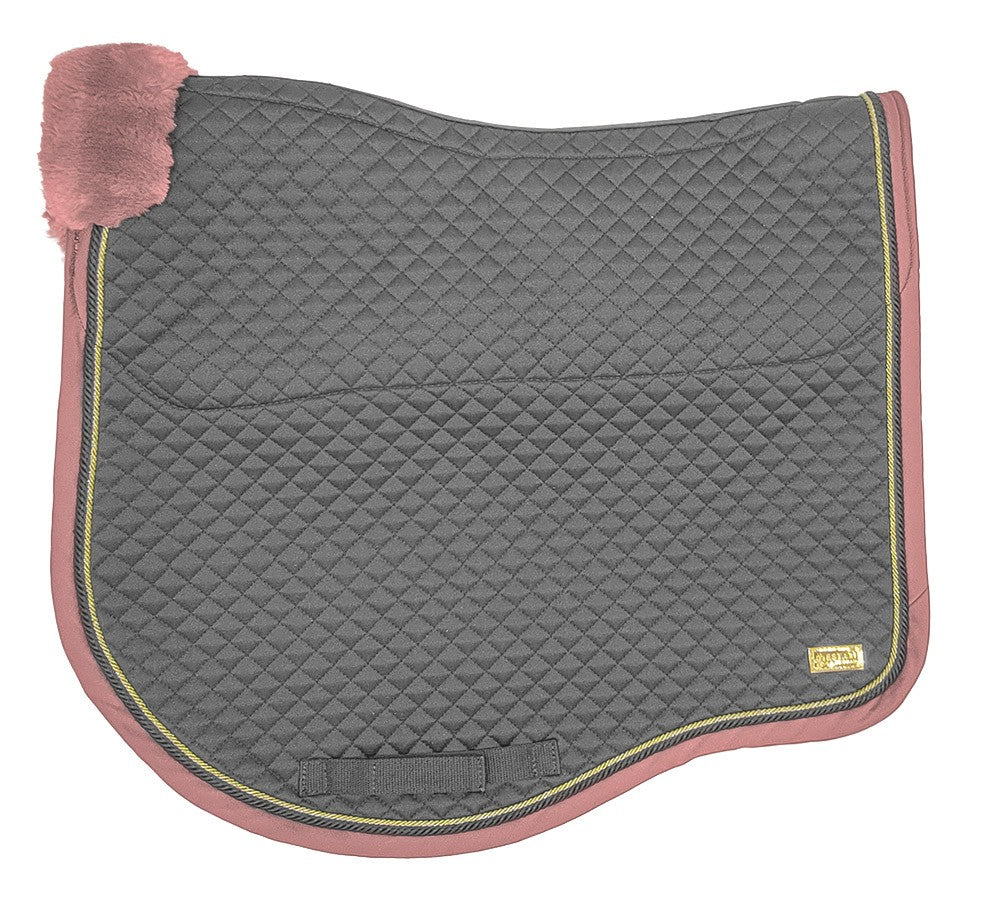 Saddlecloth Dressage Fleece Trim Estate 2023 Grey & Dusk-Ascot Saddlery-The Equestrian