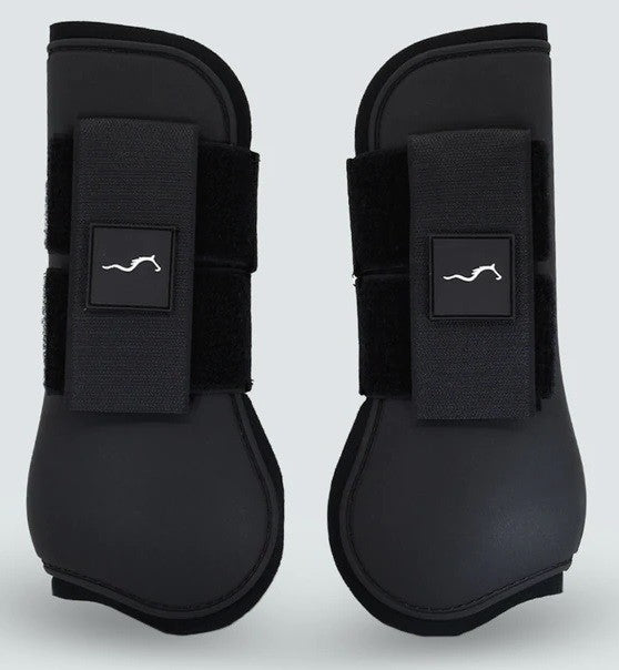 Tendon Boots Eurohunter Black-Ascot Saddlery-The Equestrian