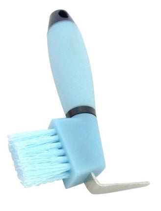 Hoof Pick & Brush Gelgrip Blue-Ascot Saddlery-The Equestrian