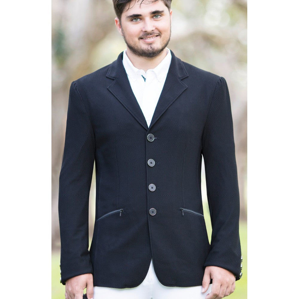 Riding Jacket Huntington Merrick Kwik Dry Black Mens-Ascot Saddlery-The Equestrian