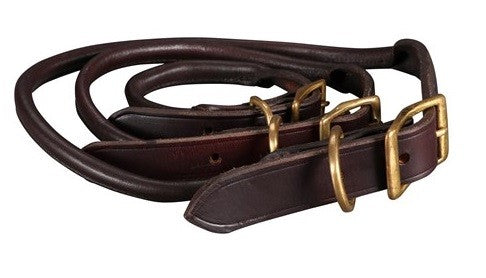 Leather Dog Collar Rolled Jeremy & Lord Medium 3/4" X 17"-Ascot Saddlery-The Equestrian