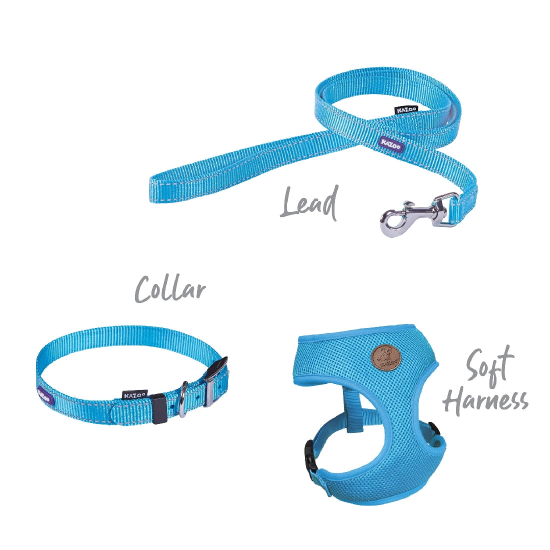 Harness Dog Kazoo Soft Classic Aqua-Ascot Saddlery-The Equestrian