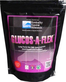 "Kentucky Equine Research Glucos-A-Flex joint supplements for horses."