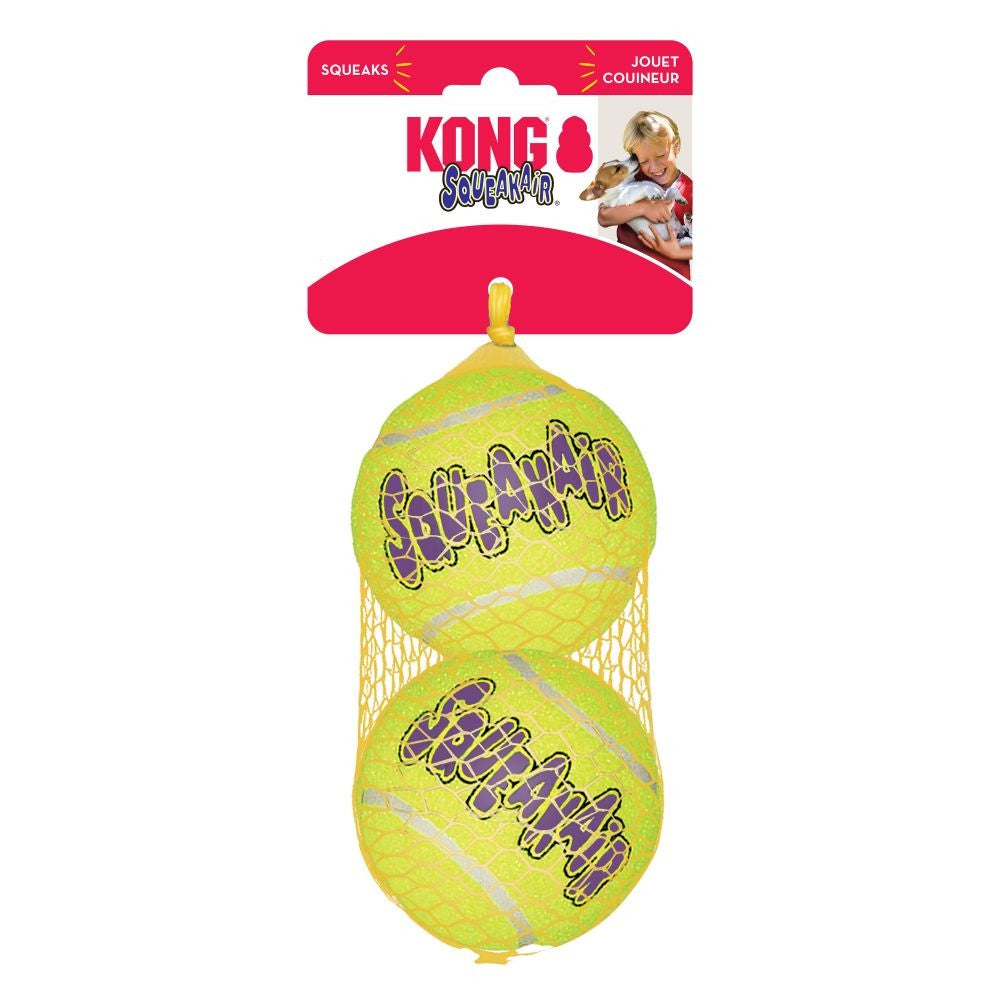 Kong Dog Toy Airdog Squeak Balls 2pack Large-Ascot Saddlery-The Equestrian