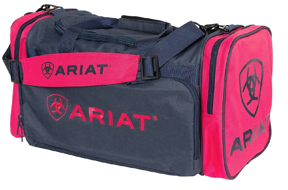 Luggage Ariat Gear Bag Junior Pink & Navy-Ascot Saddlery-The Equestrian