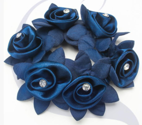 SD-Design Rose Scrunchie with Crystals-Dapple EQ-The Equestrian