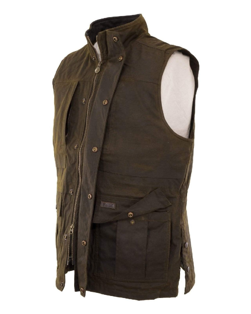 Oilskin Outback Deer Hunter Vest Bronze-Ascot Saddlery-The Equestrian