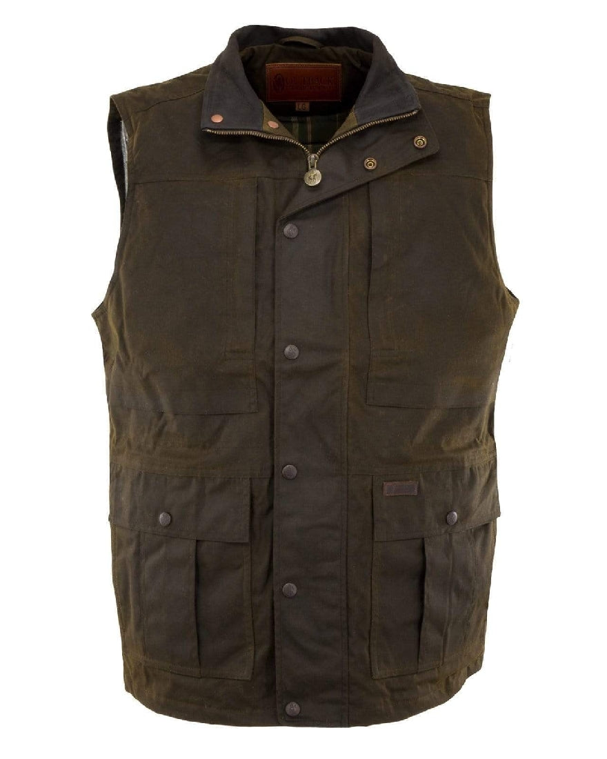 Oilskin Outback Deer Hunter Vest Bronze-Ascot Saddlery-The Equestrian